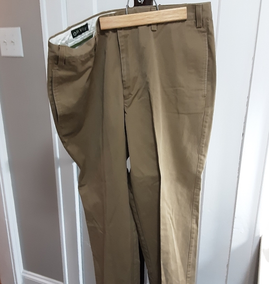 Two pairs Orvis khaki canvas pants 38w - Picture 2 of 7